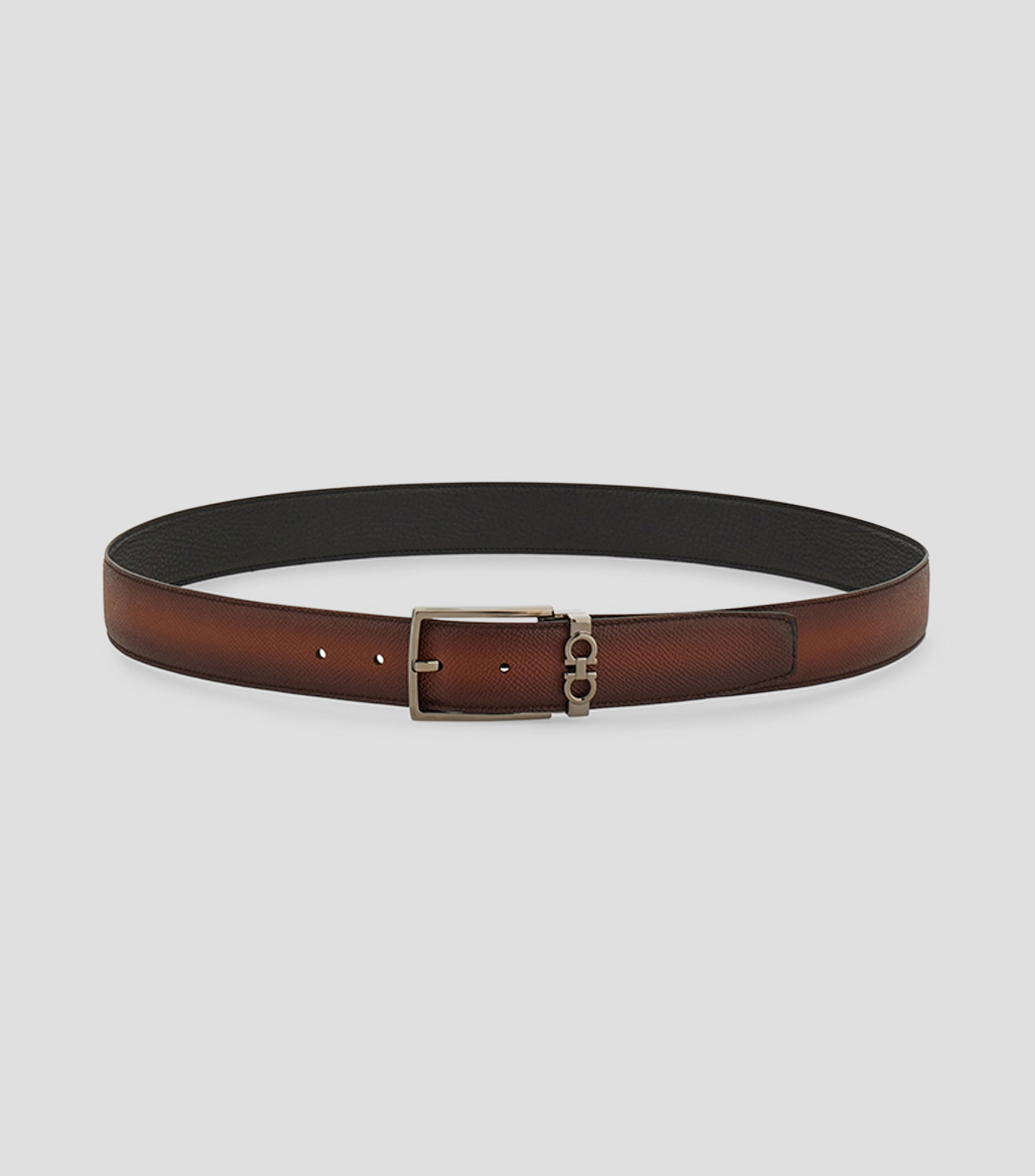 Cinturón reversible y ajustable Gancini Hombre